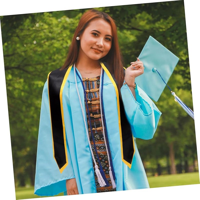 Black Graduation Sash with Gold Trim Satin Shoulder Strap Senior Year Keepsake - Image 4